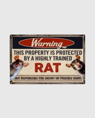 Табличка Warning Rat!