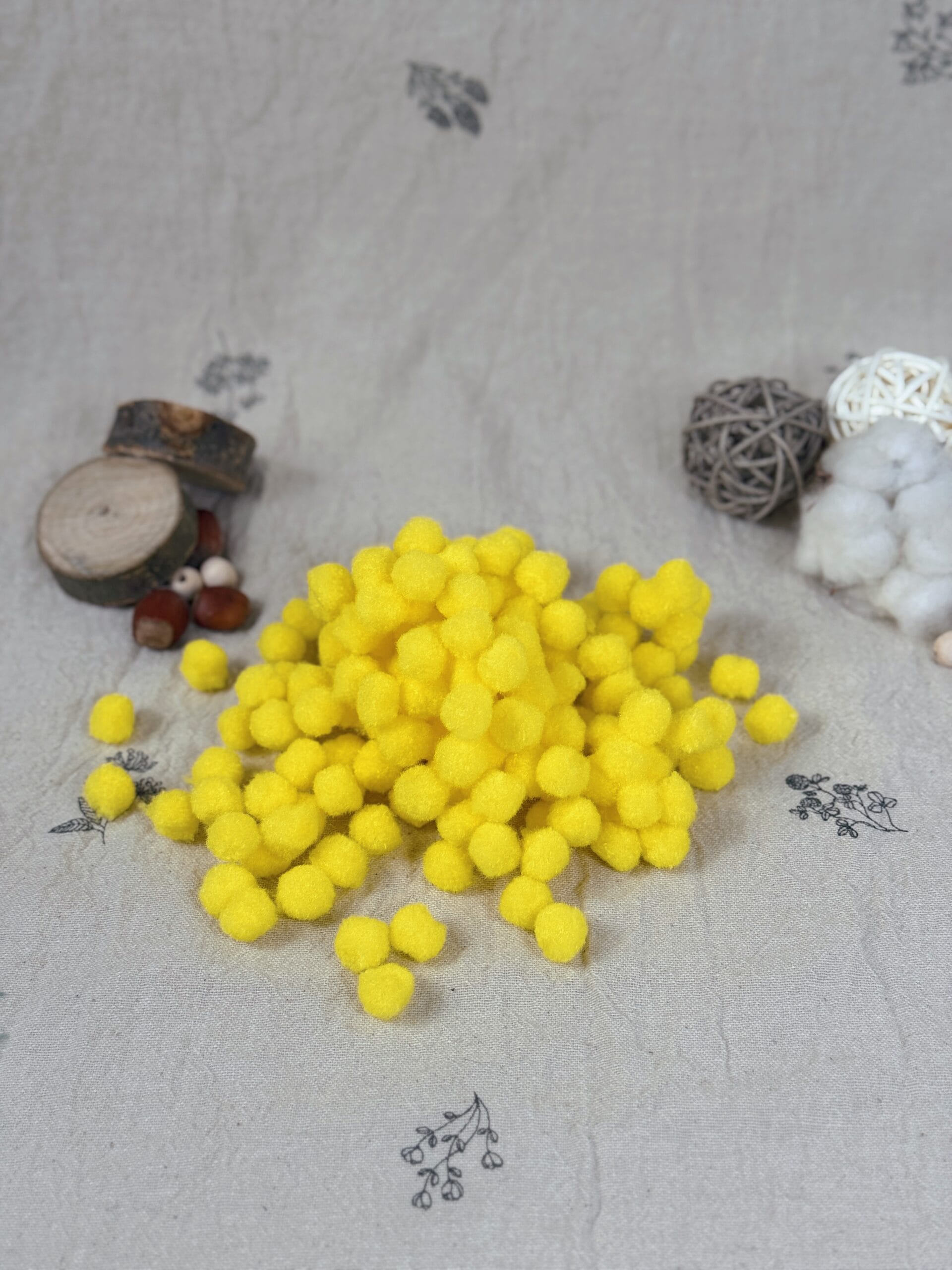 Помпони для копошилок | Жовті | 500 шт - Зображення 4
