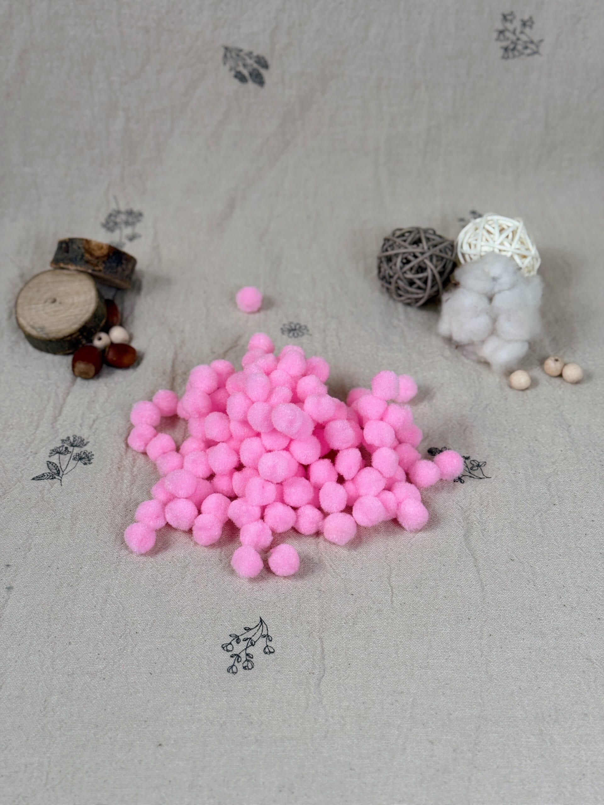 Помпони для копошилок | Рожеві | 500 шт - Зображення 2